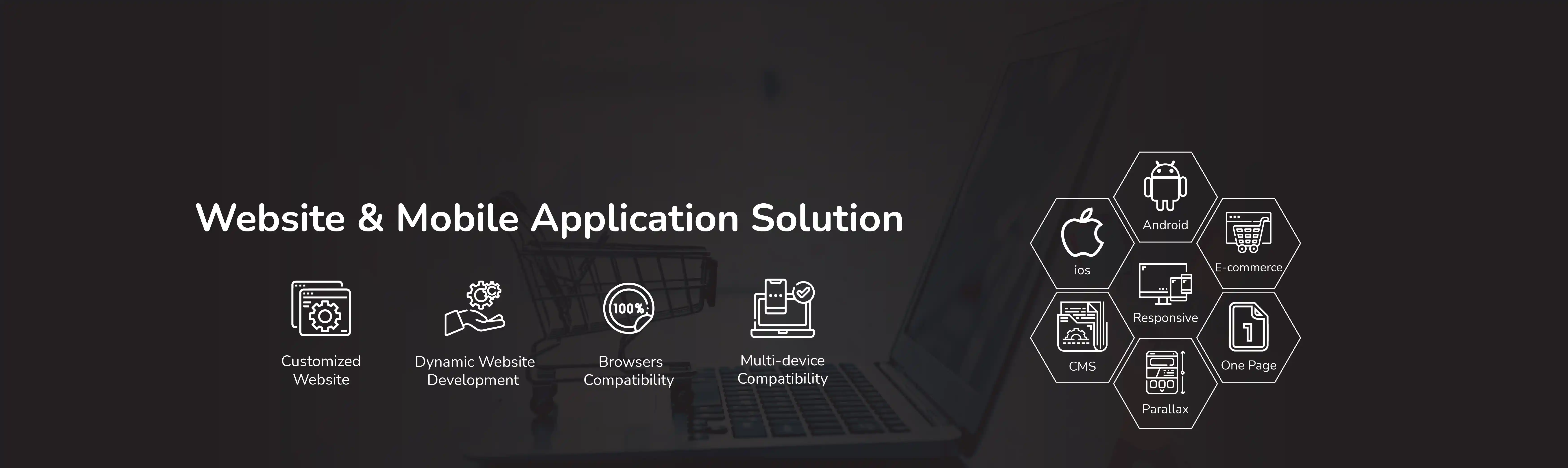 website mobile application solution home banner